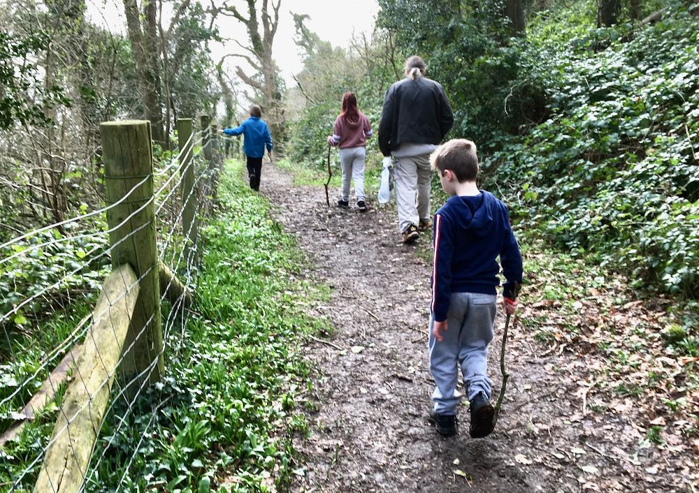 Kids walking