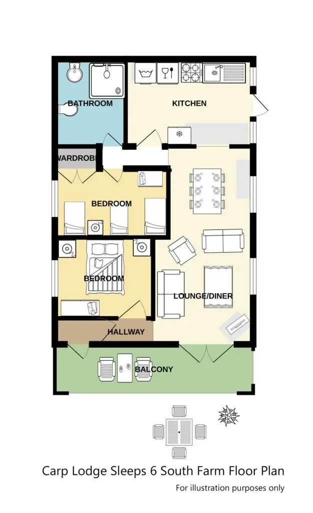 Carp Lodge South Farm-Sleeps 6