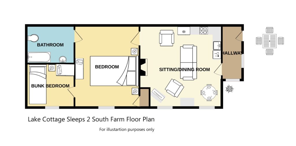 Lake Cottage South Farm Sleeps 4